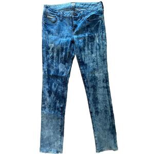 Insight Bean Pole Women's Tie Dye Distressed Studded Slim Leg Denim Jeans‎ 30X30